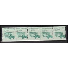 2123 3.4c School Bus Barely Clears MNH Dry Gum PNC 1/5 X0008