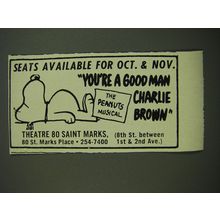 1968 You're a Good Man Charlie Brown Peanuts Musical Advertisement