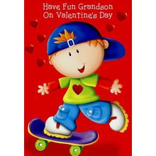 Have Fun Grandson On Valentines Day - Juvenile Valentines Greeting Card - 22062