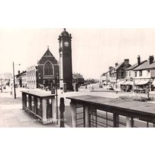 Town Clock West Bromwich by BT Old Telephone Box RPC Postcard
