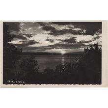 Crikvenica Croatia Antique Sunset Real Photo Old Postcard