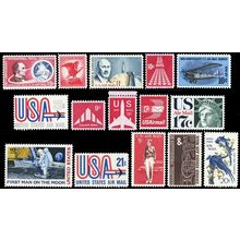 C66//C81, 1963-1971 Airmail Commemorative Set of 15 MNH Stamps - Stuart Katz