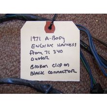 1971 PLYMOUTH DUSTER 340 ENGINE WIRING HARNESS OEM