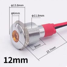 1 x12mm LED DASH PANEL WARNING LIGHT 12-24V CAR VAN LORRY BIKE BOAT WARNING SS