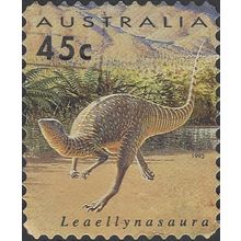 AUSTRALIA, DINOSAUR, Leaellynasaurus amicagraphica, brown 1993, 45c, #5