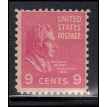 814 9c William Harrison Barely Clears MNH U0239