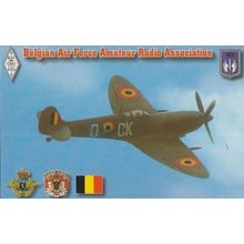 Belgium Belgian Military Air Force Amateur Radio Association Plane Rare Postcard