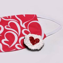 Red Hearts FLAT Face Mask[ ]