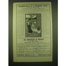 1902 Houghton, Mifflin & Company Ad - Reminiscenses of a Dramatic Critic