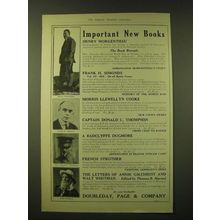 1918 Doubleday, Page and Co. Ad - Important new books