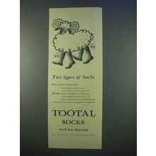 1955 Tootal Socks Ad - Types of Socks