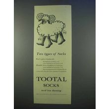 1955 Tootal Socks Ad - Types of Socks