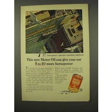 1956 Shell X-100 Motor Oil Ad - Give More Horsepower
