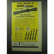 1957 Weaver Model K4 Scope Ad - Only Model K