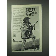 1978 Browning Clothing Ad - Hunts as Hard as You Do