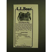 1979 L.L. Bean Suede Musette Bag Ad
