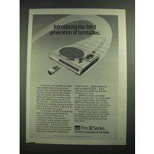 1981 BSR Pro III Series Turntable Ad - The Third Generation