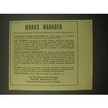 1966 Ronson Products Ltd. Ad - Works Manager