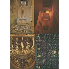 Buckfast Abbey 4x Unique Interior Postcards Mint incl Chapel Reredos Compline