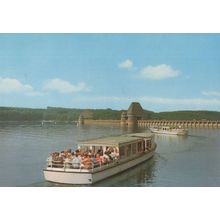 Guided Boat Trip at Der Mohnensee Reservoir German Postcard