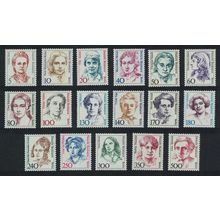 Berlin Famous German Women Definitives 17v 1986 MNH SG#B732-B748
