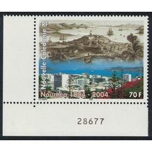 New Caledonia 150th Anniversary of Noumea 70f Corner Number 2004 MNH