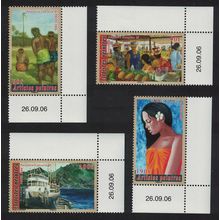 Fr. Polynesia Painters 4v Corners Date PM 2006 MNH SG#1036-1039