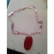 shell and acrylic pendant womens necklace