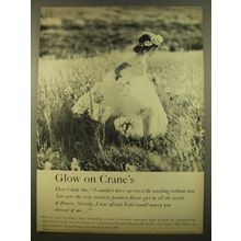 1961 Crane's Paper Ad - Glow on Crane's
