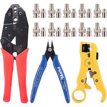 Swpeet 13Pcs Professional Coax Coaxial BNC Connector Crimp Crimping Tool Kit wit