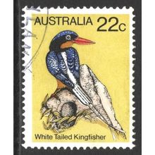 AUSTRALIA 1980: BIRDS DEFINITIVES - 22c WHITE TAILED KINGFISHER USED (G6)