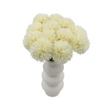 Woodside Home Living Artificial Chrysanthemum Ball Flowers - Ivory Set of 12