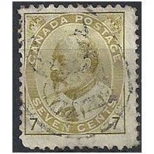 Canada 1903 SG180 7c Yellow-Olive Fine Used . .