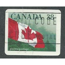 CAN 1989 38c (S/A) 'CANADIAN FLAG AND FOREST'(IMPERFED) FINE USED (EBID41-609)