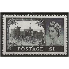 1959 SG539a £1 Black 1st DLR Castle Light Mounted Mint .. .