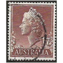 Australia 1957 SG282d 1/7d Red-Brown Fine Used . ..