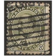 Canada 1903 SG186 20c Deep Olive-Green Good Used . .. .