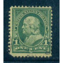 Used 279 1c Benjamin Franklin Barely Clears M04385