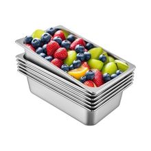6 Pack Steam Table Pans 20.9 x 12.8 x 5.9 Inch Deep Steam Table Pan Full Siz...