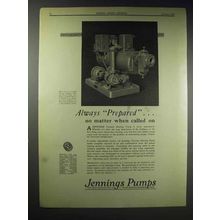 1929 Jennings Vacuum Heating Pump Ad - Always Prepared