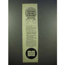1946 Monsanto Plastics Ad - Work Both Sides of Street
