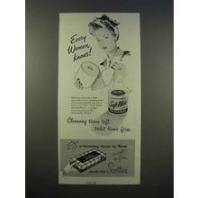 1946 Scott Soft-Weve Toilet Paper Ad - Woman Knows