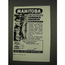 1956 Manitoba Canada Tourism Ad - Favorite Playground