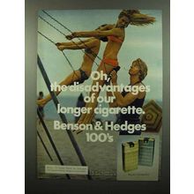 1975 Benson & Hedges Cigarettes Ad - Disadvantages