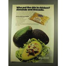 1975 Blue Diamond Almonds Ad - Avocado-Chicken Salad