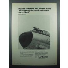 1978 Lufthansa Airlines Ad - Good Schedule, Clean Plane