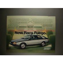 1982 Renault Fuego Car Ad - New, Racy, Fuego!!!