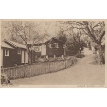 Bryn Corach Ladies Garden Huts Antique Welsh Postcard