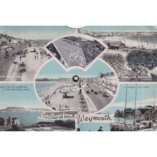 Greetings From Weymouth Clock Mechanical Rare Postcard