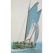 Isaac Evans Schooner Tall Ship Postcard